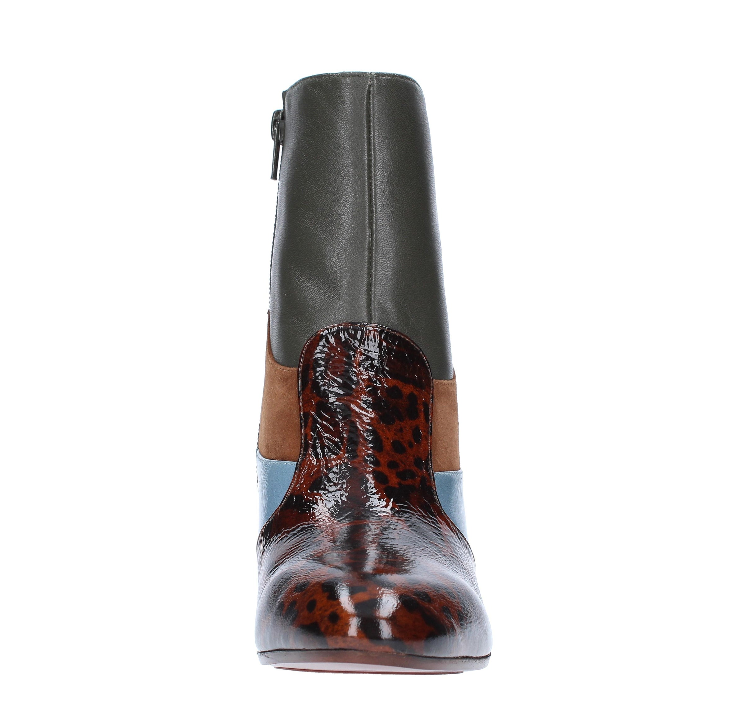 Tronchetti ETUSA CHIE MIHARA in pelle stampa Leopardo e camoscio 