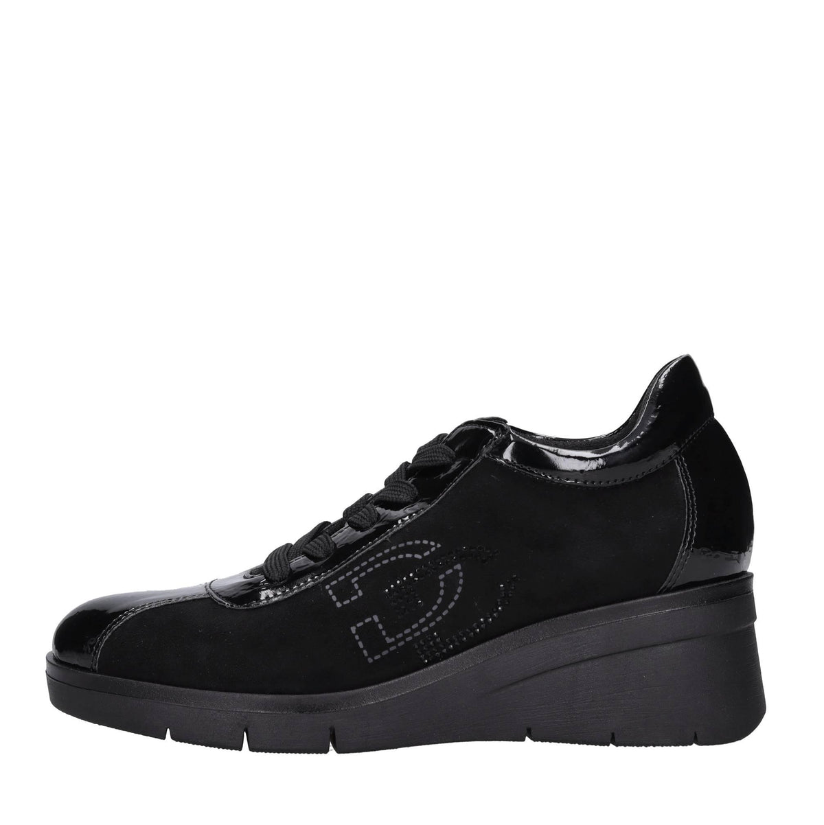 Sneakers in ecopelle e tessuto. 