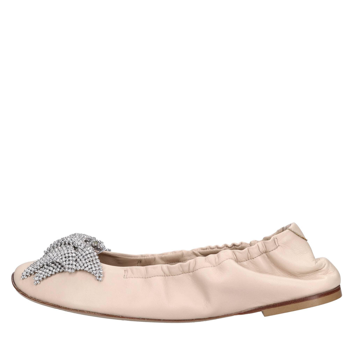 Ballerine in pelle e strass 