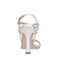 Sandali in pelle e raso 