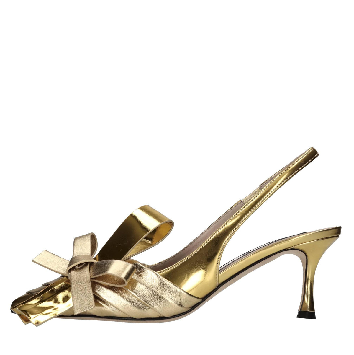 Décolleté slingback in pelle 