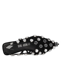 Ballerine slingback Grid in camoscio con applicazione di specchietti 