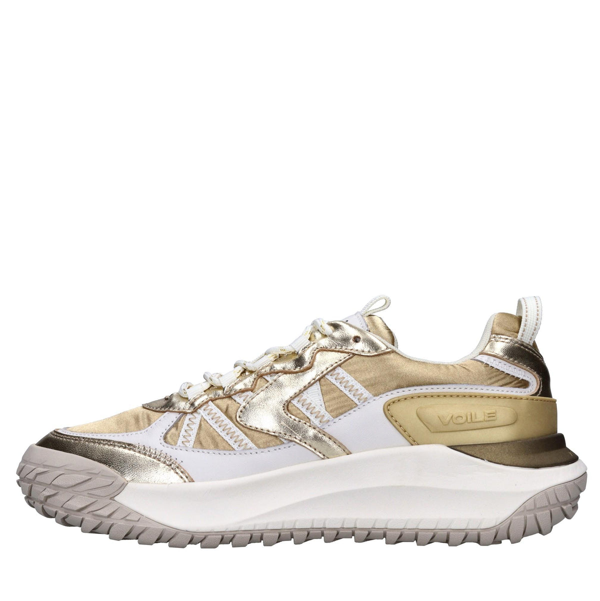 Sneakers in pelle ecopelle e tessuto 