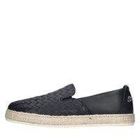 Mocassini espadrillas in pelle e rafia 