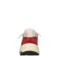 Sneakers in pelle e tessuto 