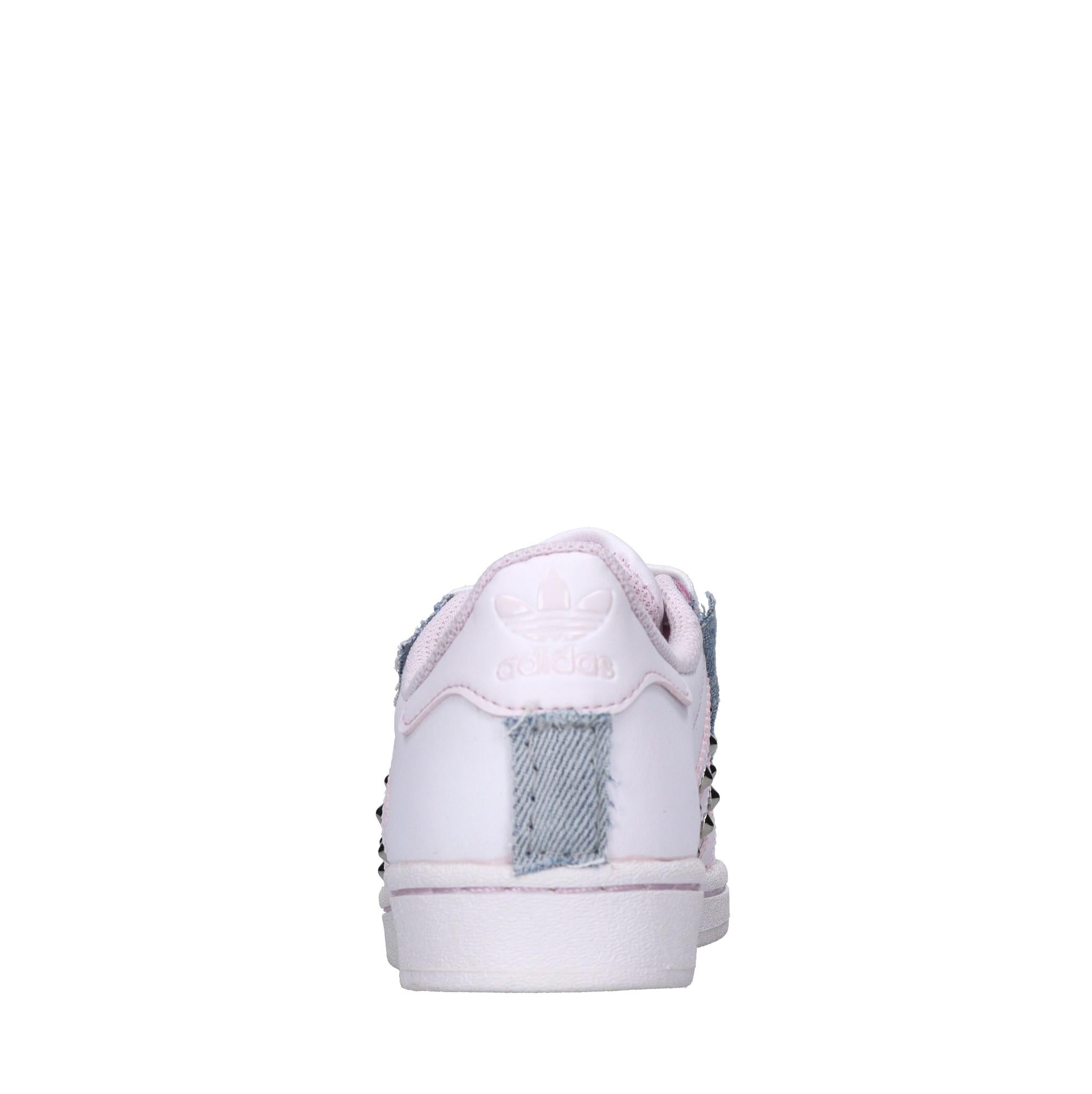 Sneakers in pelle e tessuto 