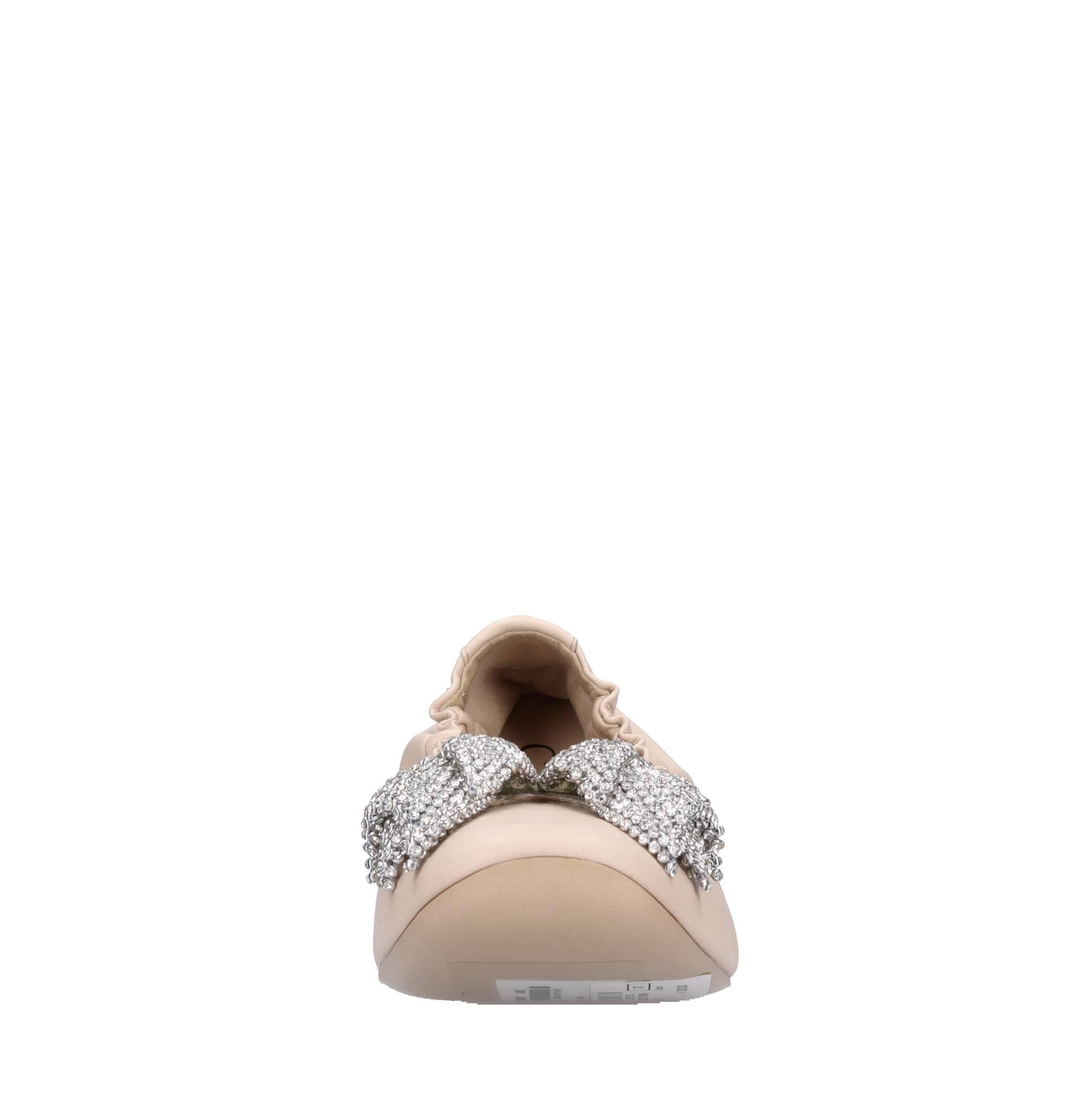 Ballerine in pelle e strass 