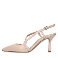 Décolleté slingback in pelle 