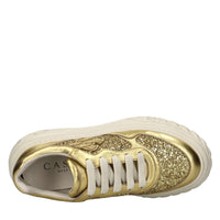 Sneakers Off road in pelle e glitter 