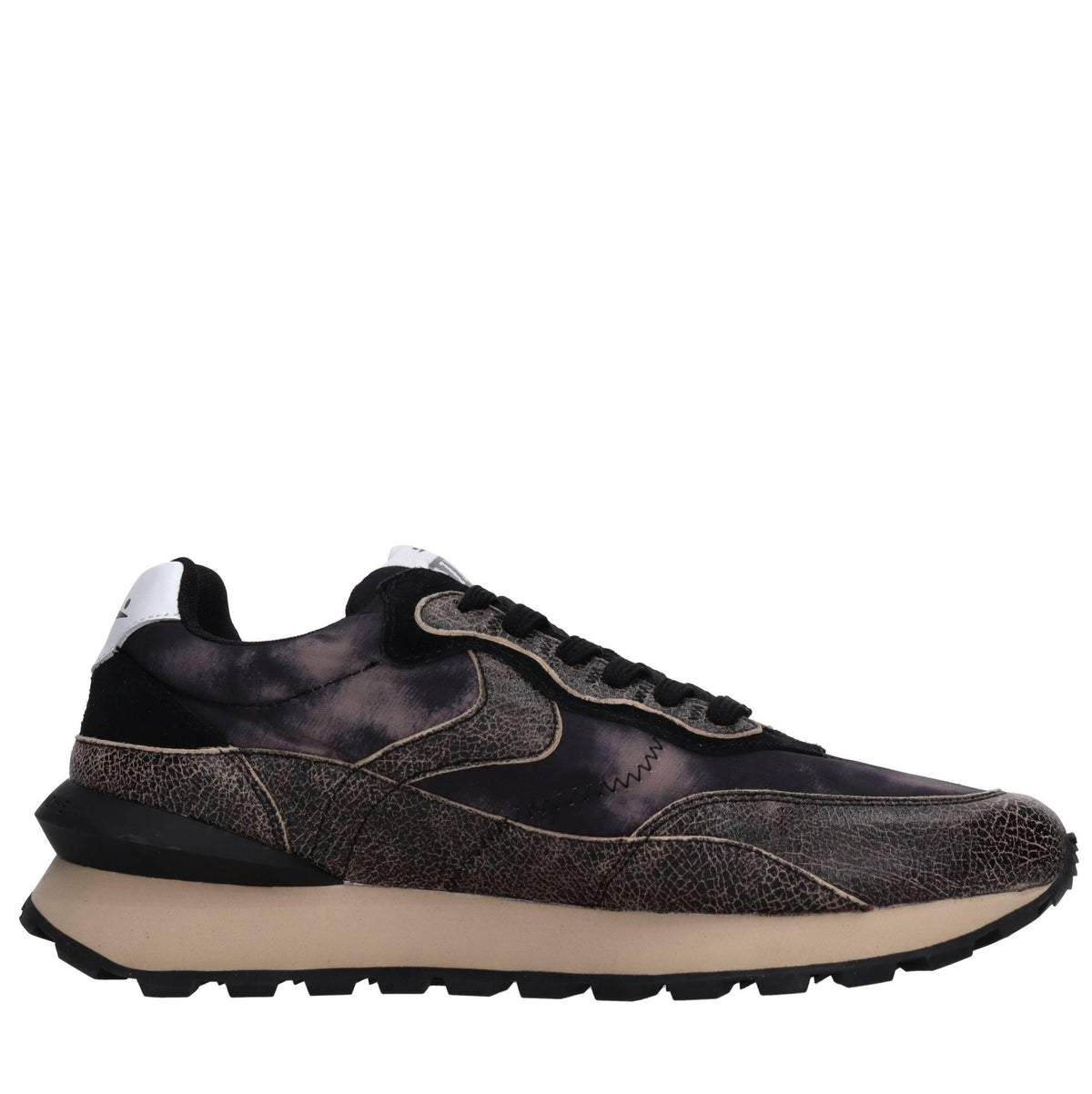 Sneakers in camoscio pelle e tessuto 