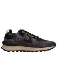 Sneakers in camoscio pelle e tessuto 