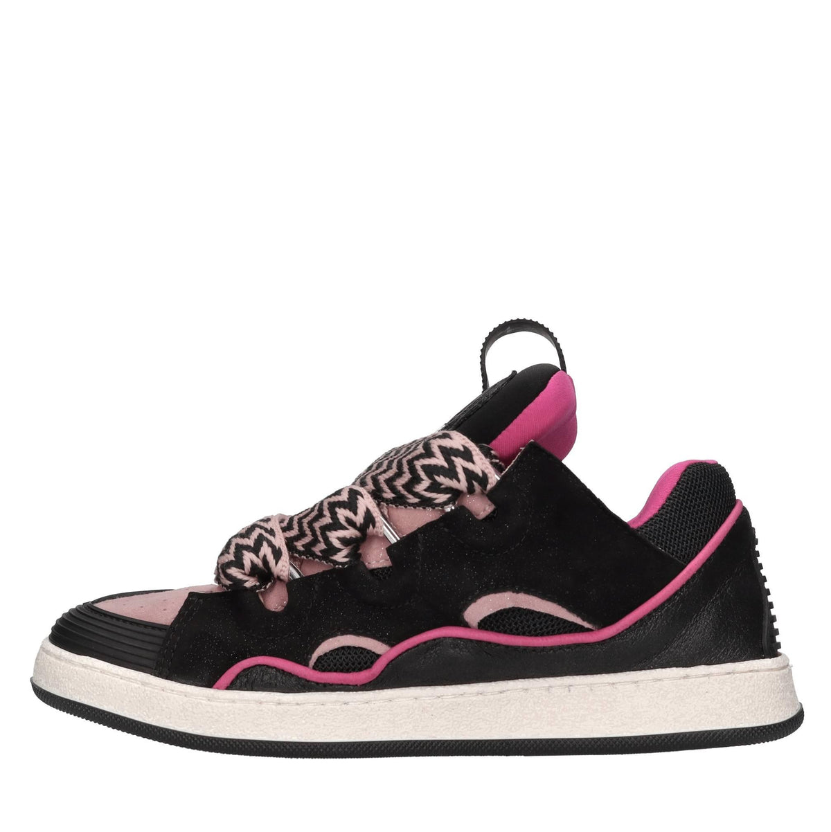Sneakers in camoscio e tessuto 