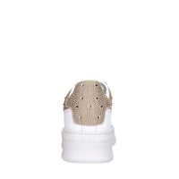 Sneakers in pelle e strass 
