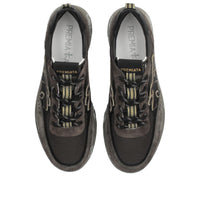 Sneakers in camoscio tessuto ed ecopelle 