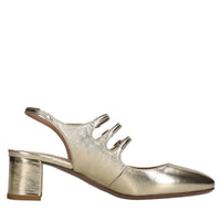 Décolleté slingback in pelle 