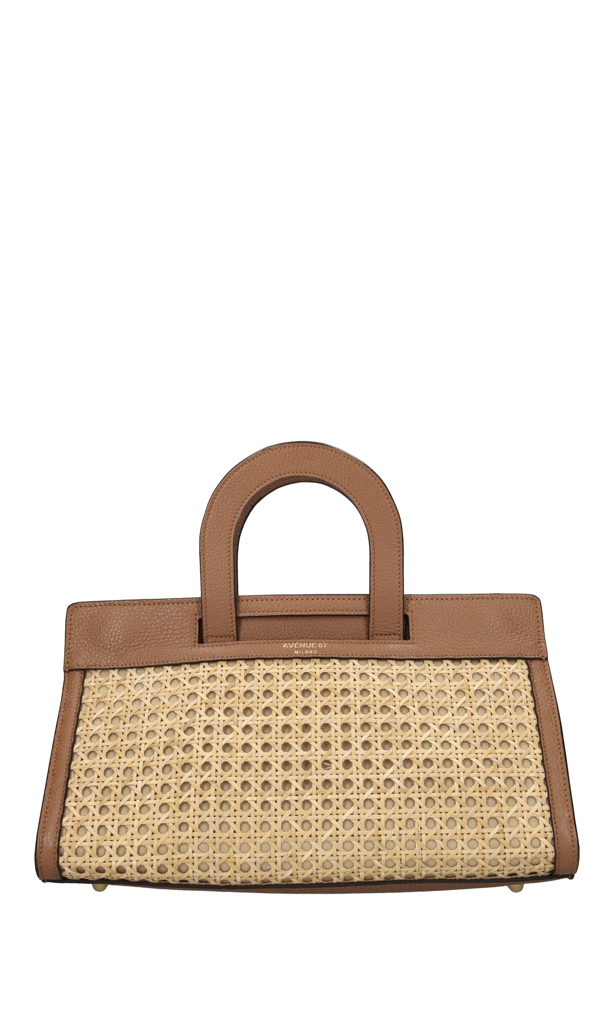 Borsa in pelle e paglia Vienna 