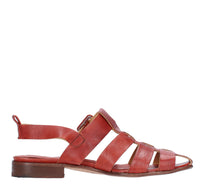 Sandali flat in pelle 