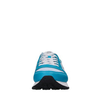 Sneakers in pelle e tessuto 