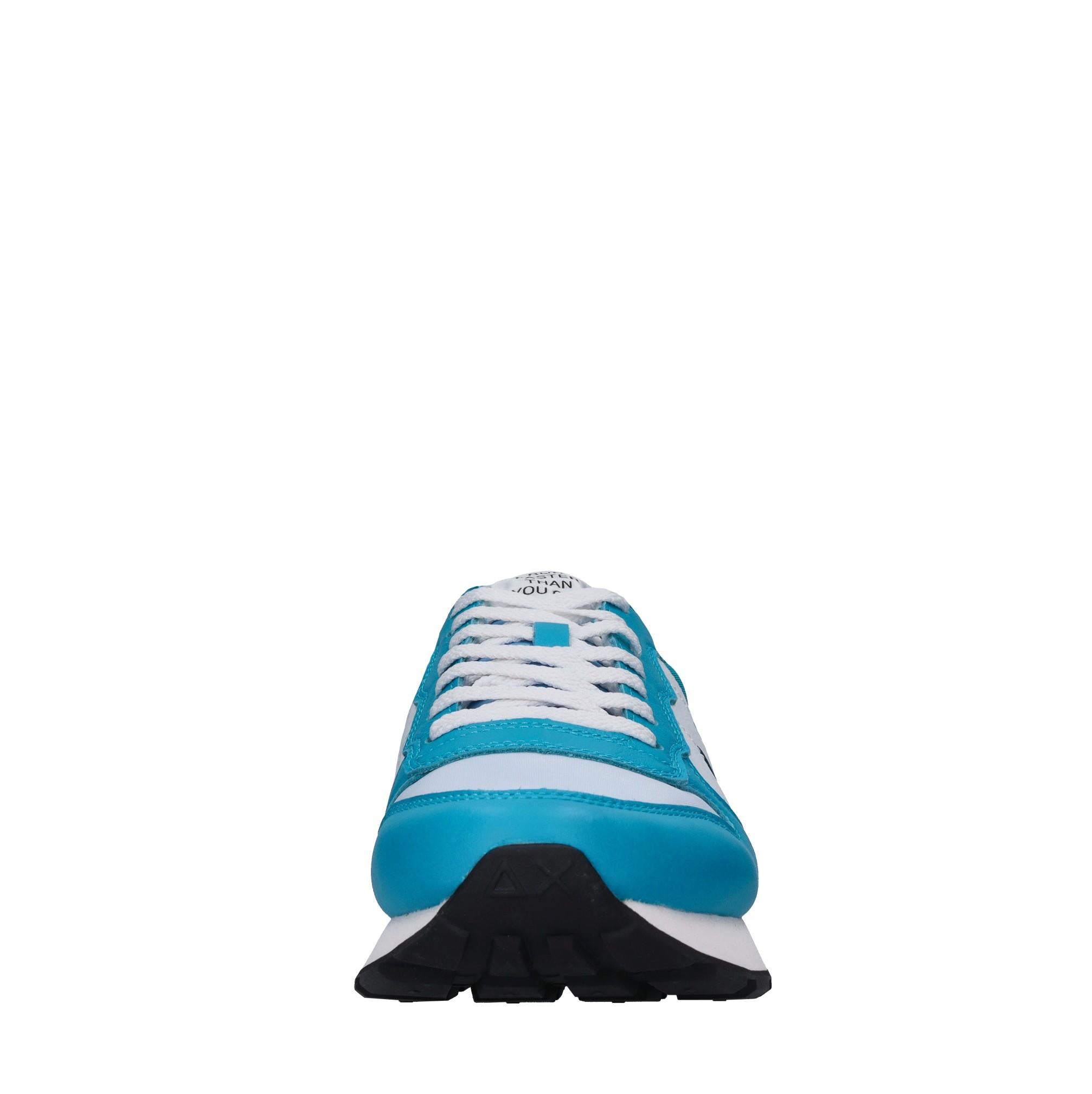 Sneakers in pelle e tessuto 