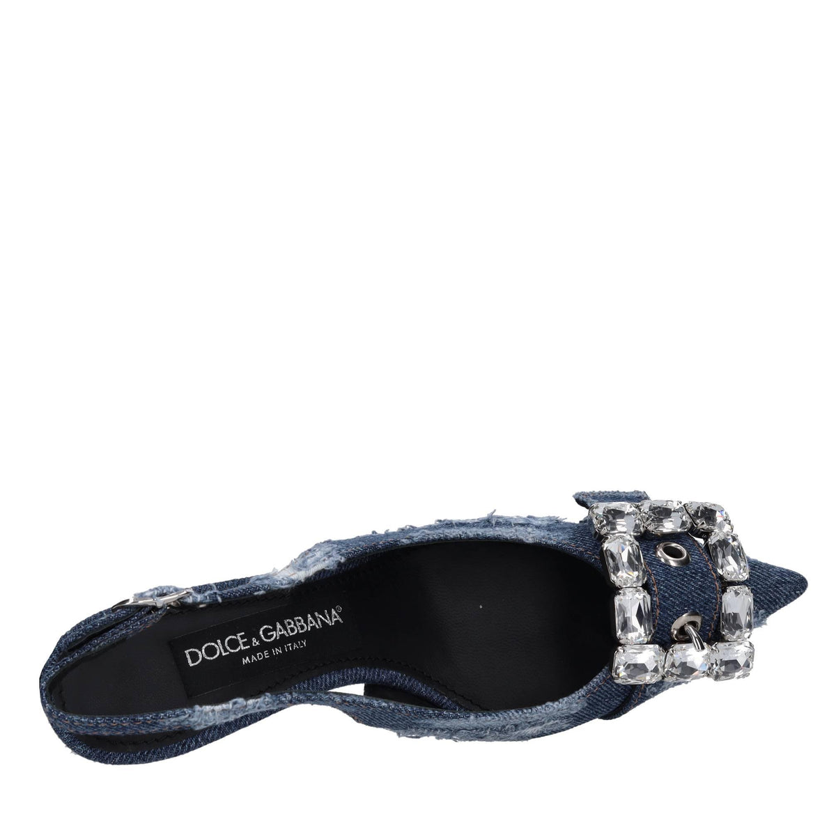 Décolleté slingback in tessuto 