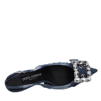 Décolleté slingback in tessuto 