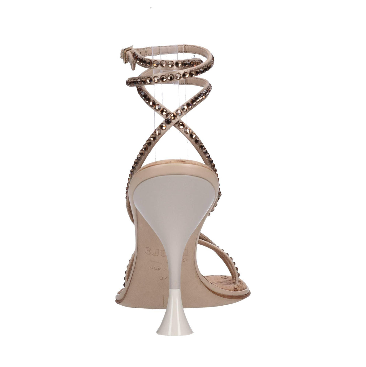 Sandali in pelle e strass 
