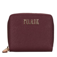Portafoglio zip around piccolo in pelle ed ecopelle 