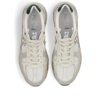 Sneakers in pelle ecopelle e tessuto 