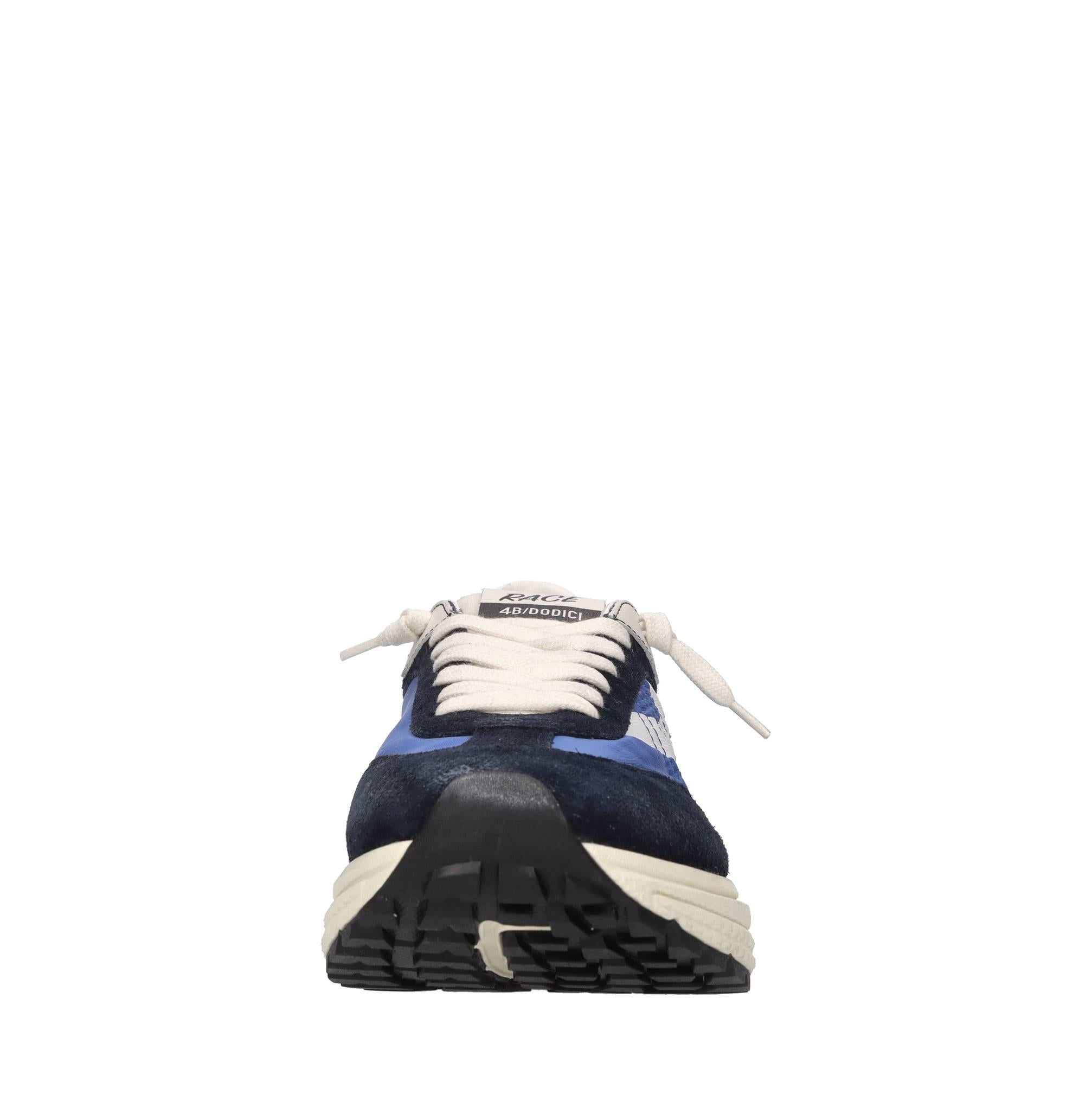 Sneakers in pelle e tessuto 