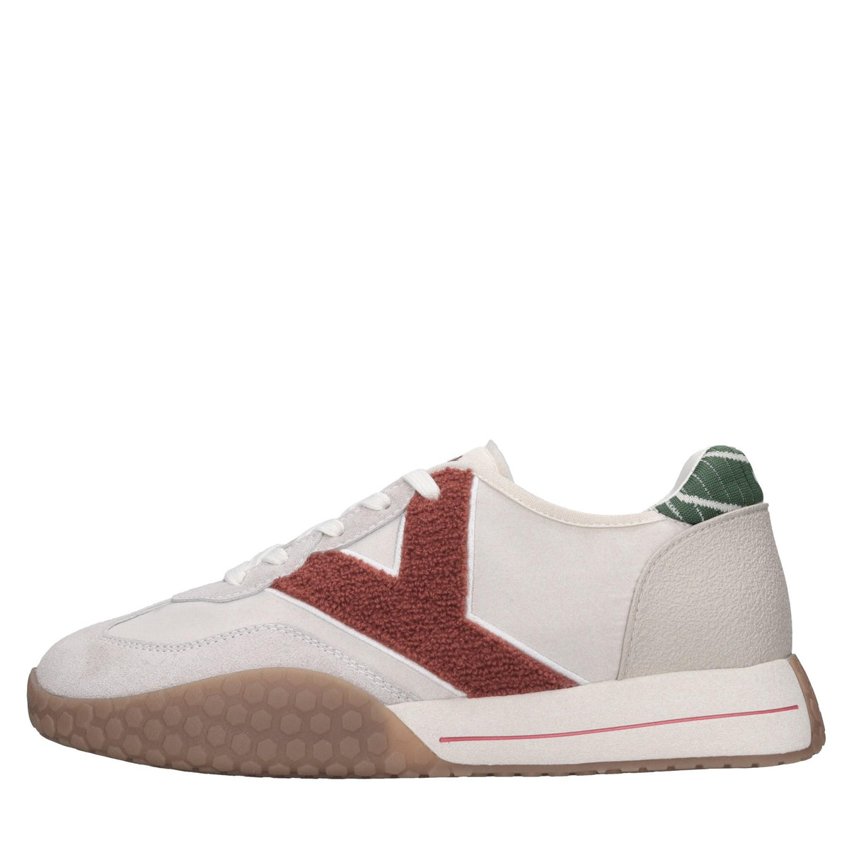 Sneakers in camoscio, tessuto e gomma 