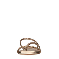 Mules in tessuto e strass 