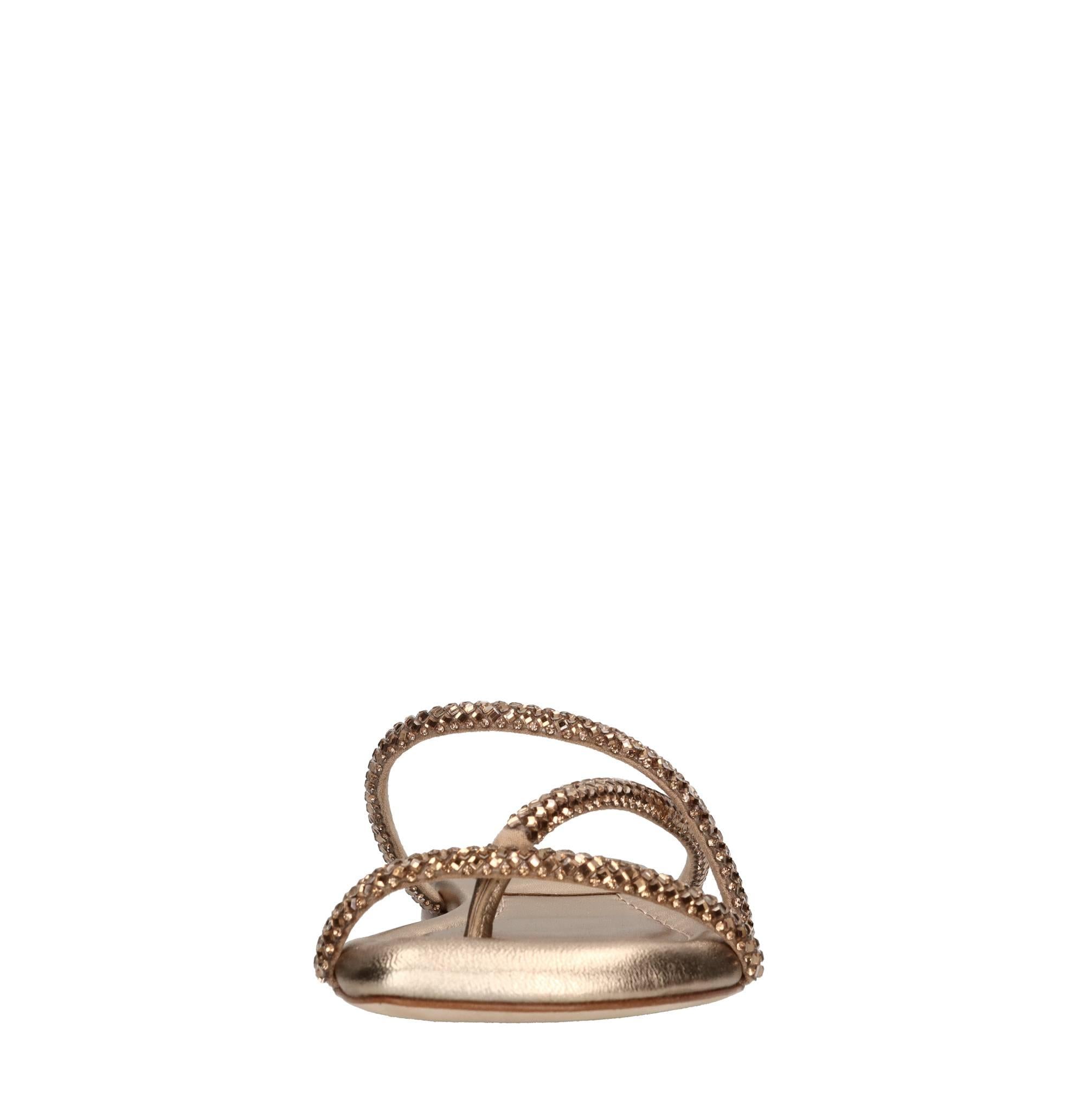 Mules in tessuto e strass 