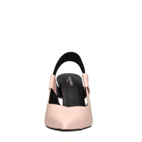 Décolleté slingback in pelle 