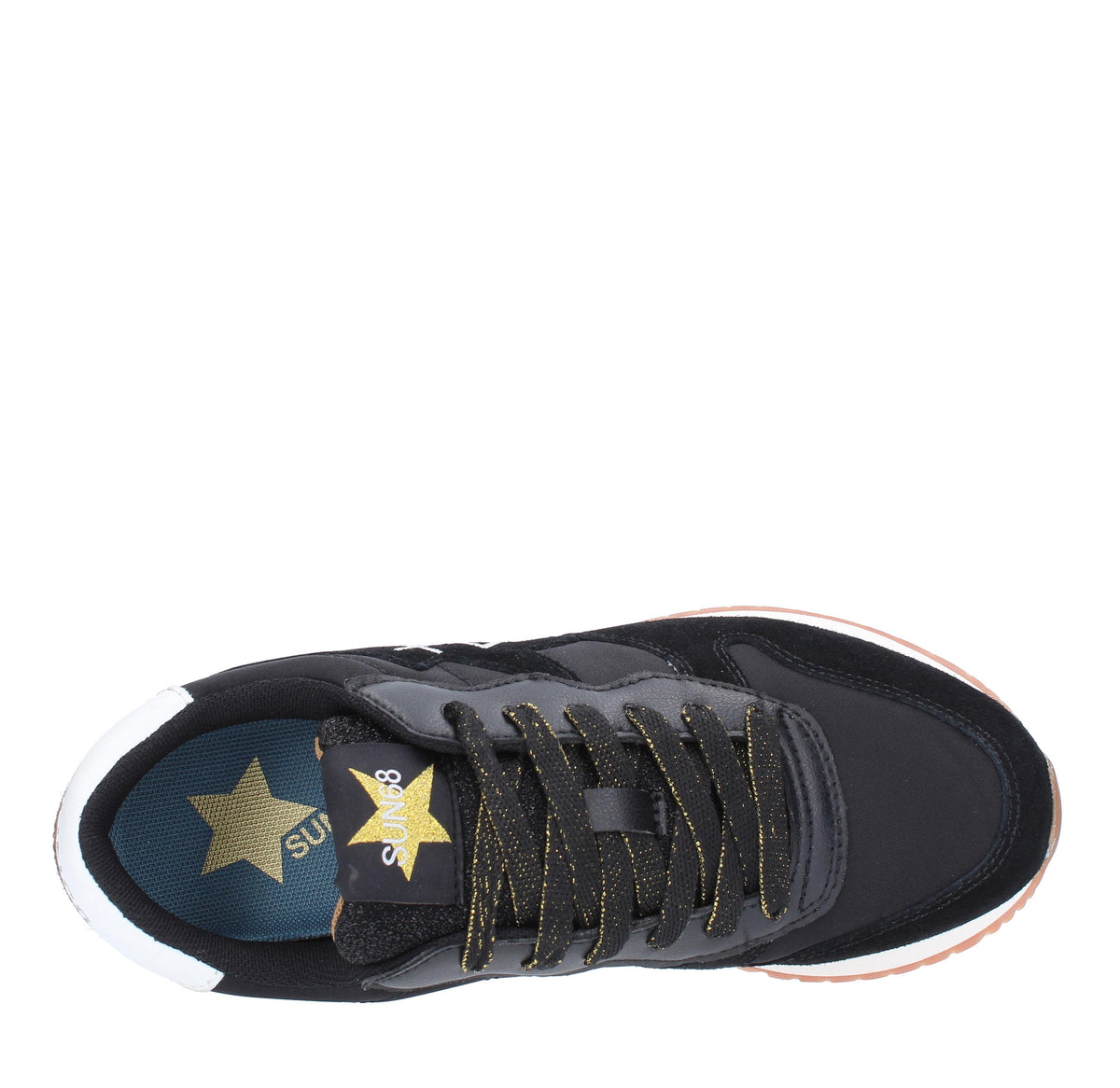 Sneakers modello Z43211 SUN68 in pelle scamosciata, tessuto traspirante e cavallino 