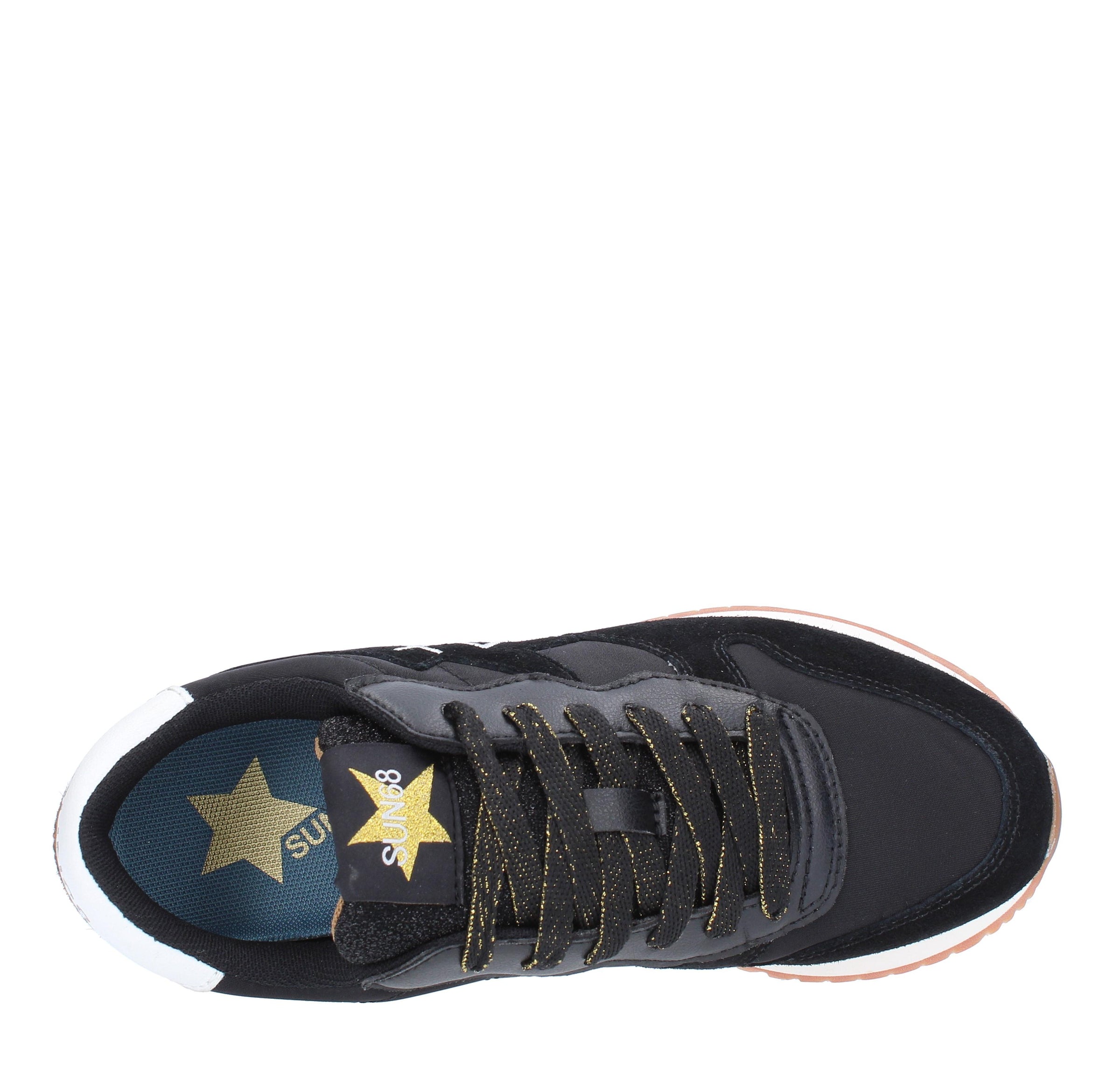 Sneakers modello Z43211 SUN68 in pelle scamosciata, tessuto traspirante e cavallino 