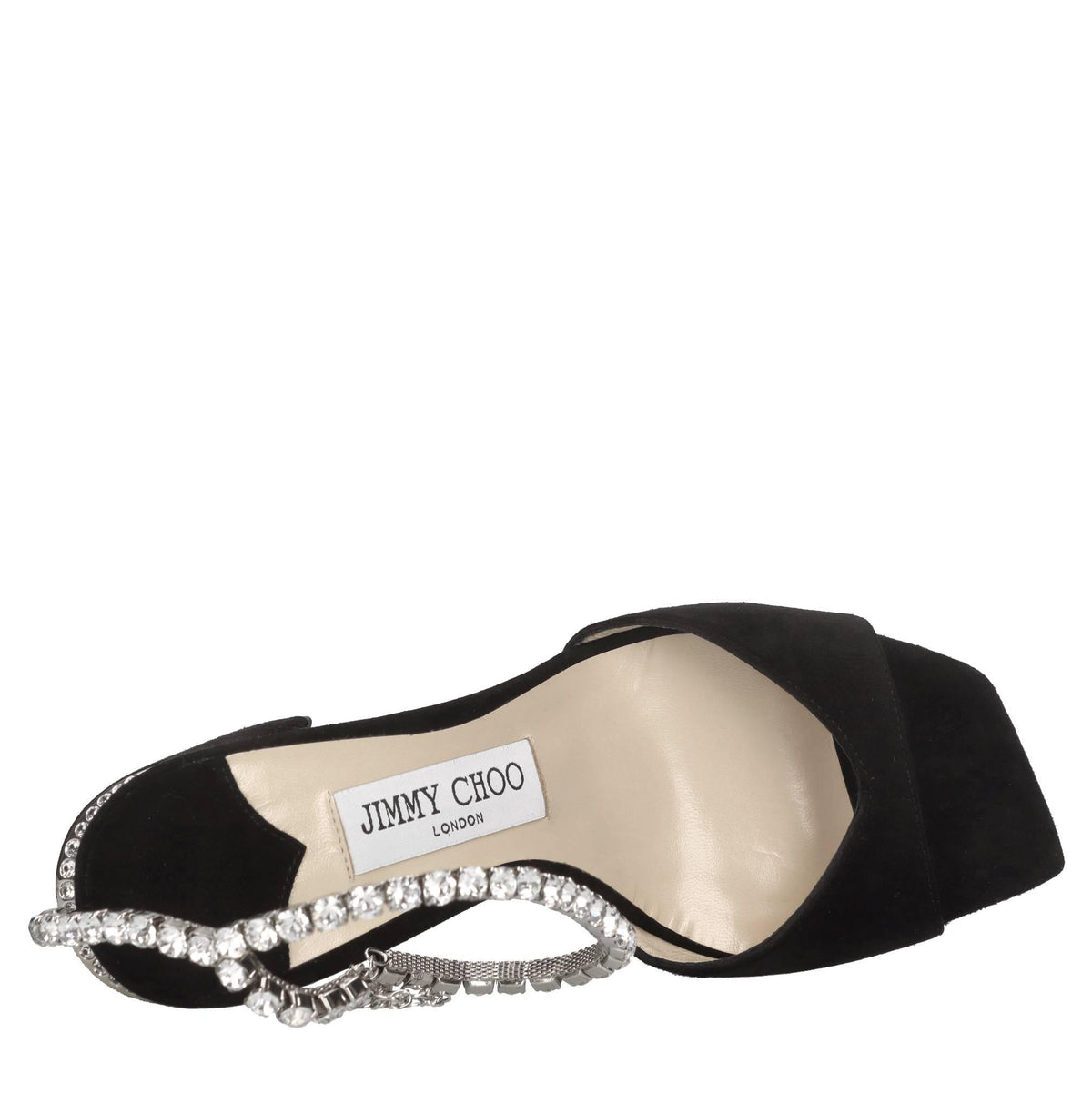 Sandali in camoscio e strass 
