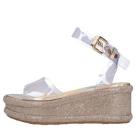 Sandali zeppa in plexi 