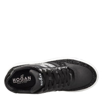 Sneakers in pelle e strass 