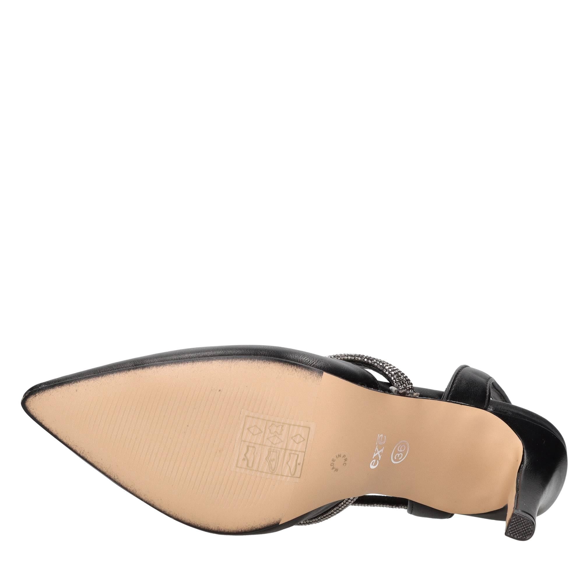 Décolleté slingback modello GARDA in pelle ed ecopelle 