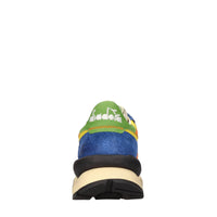 Sneakers in pelle e tessuto 