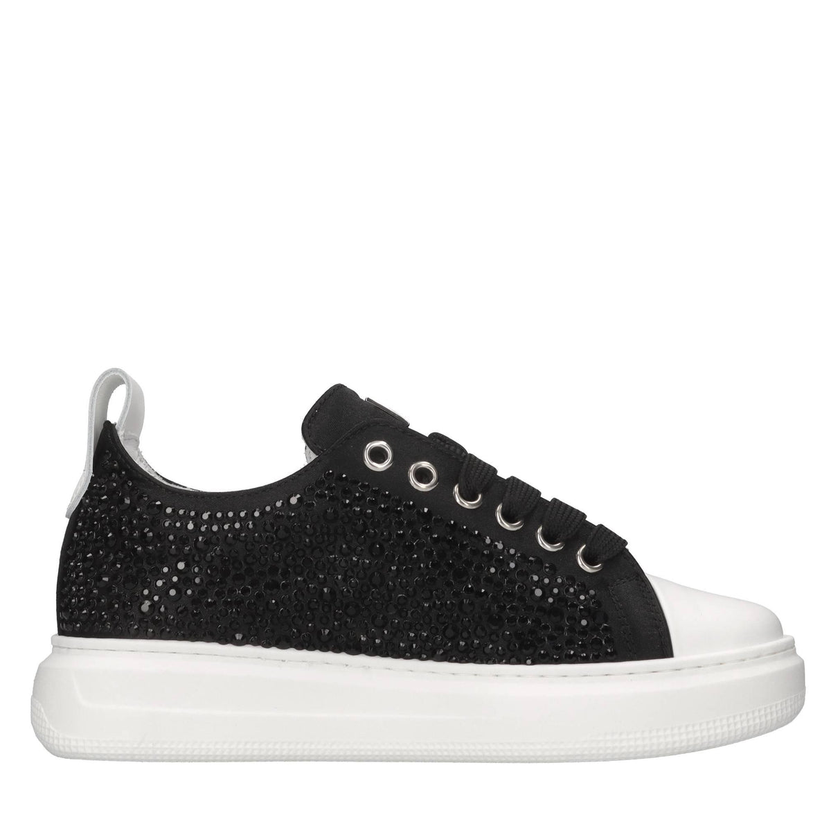 Sneakers in raso e strass 