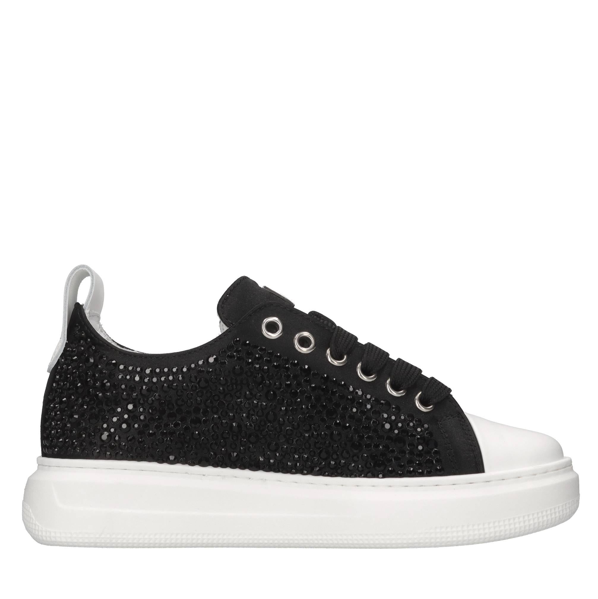 Sneakers in raso e strass 