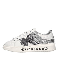 Sneakers in pelle e glitter 