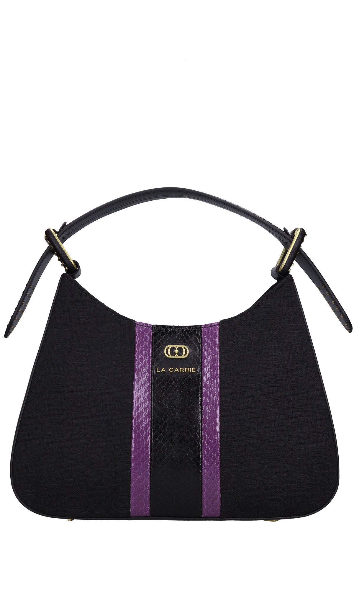Borsa Monogram Shoulder in pelle e tessuto 