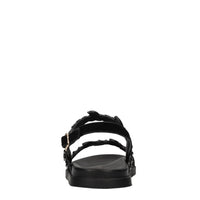 Sandali Flat in camoscio e strass 