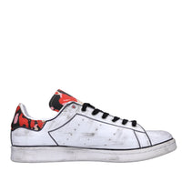 Sneakers in ecopelle e tessuto 