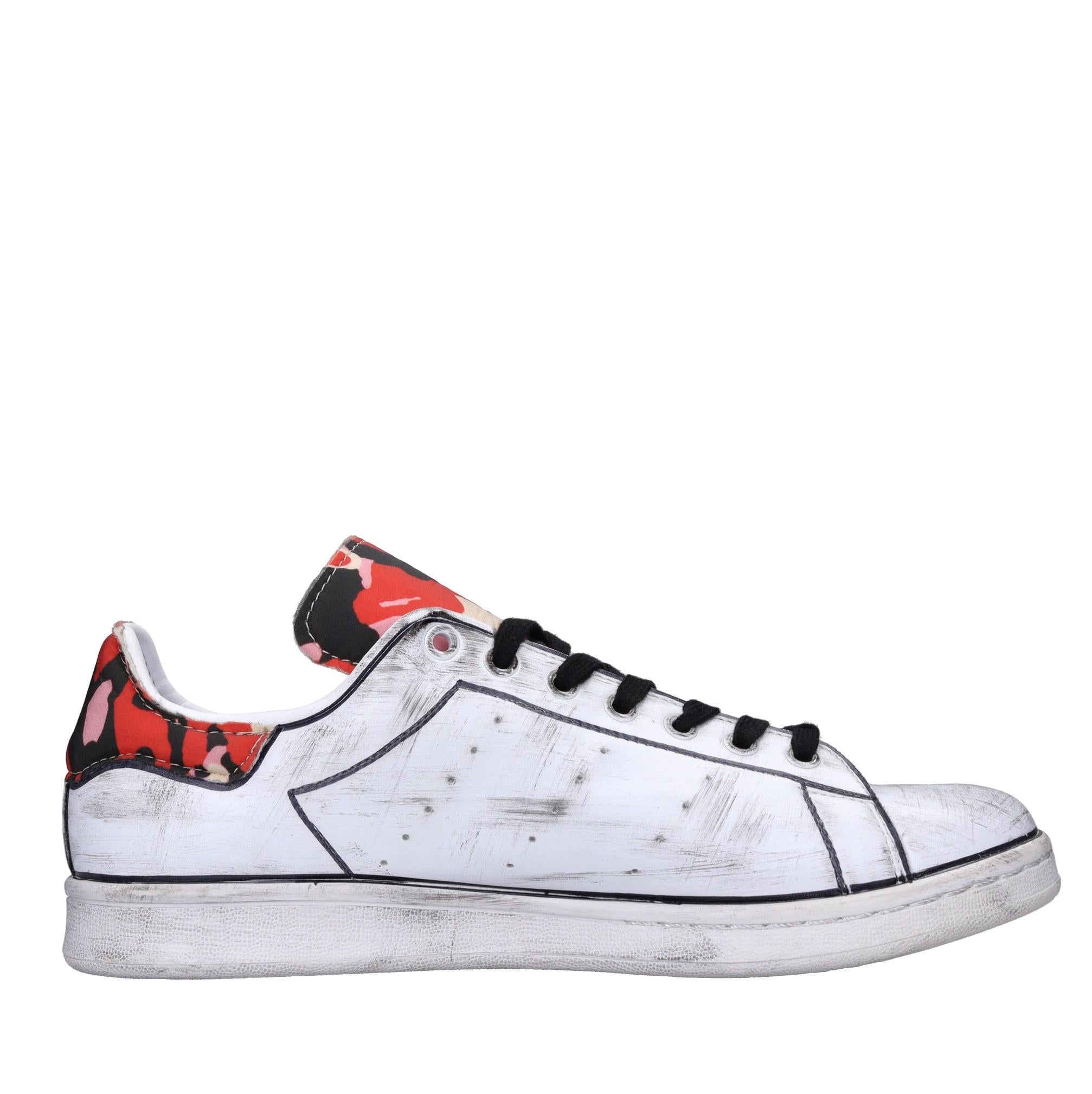 Sneakers in ecopelle e tessuto 