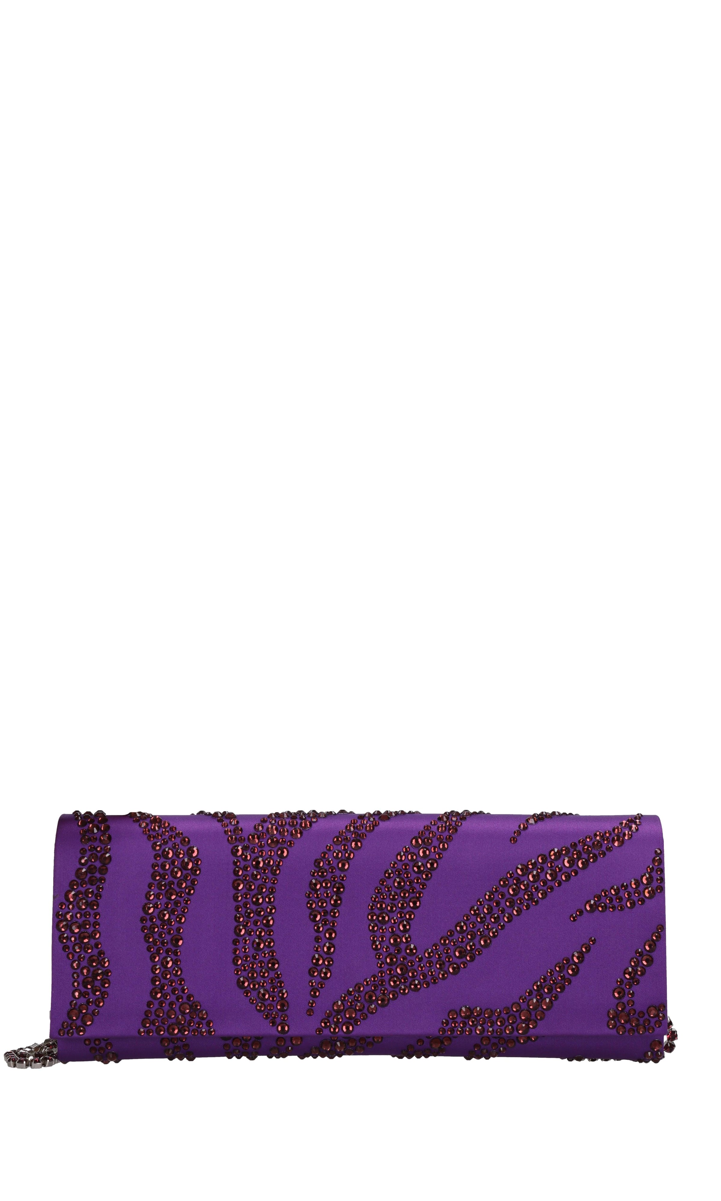 Borsa modello ENVELOPE in raso e strass 