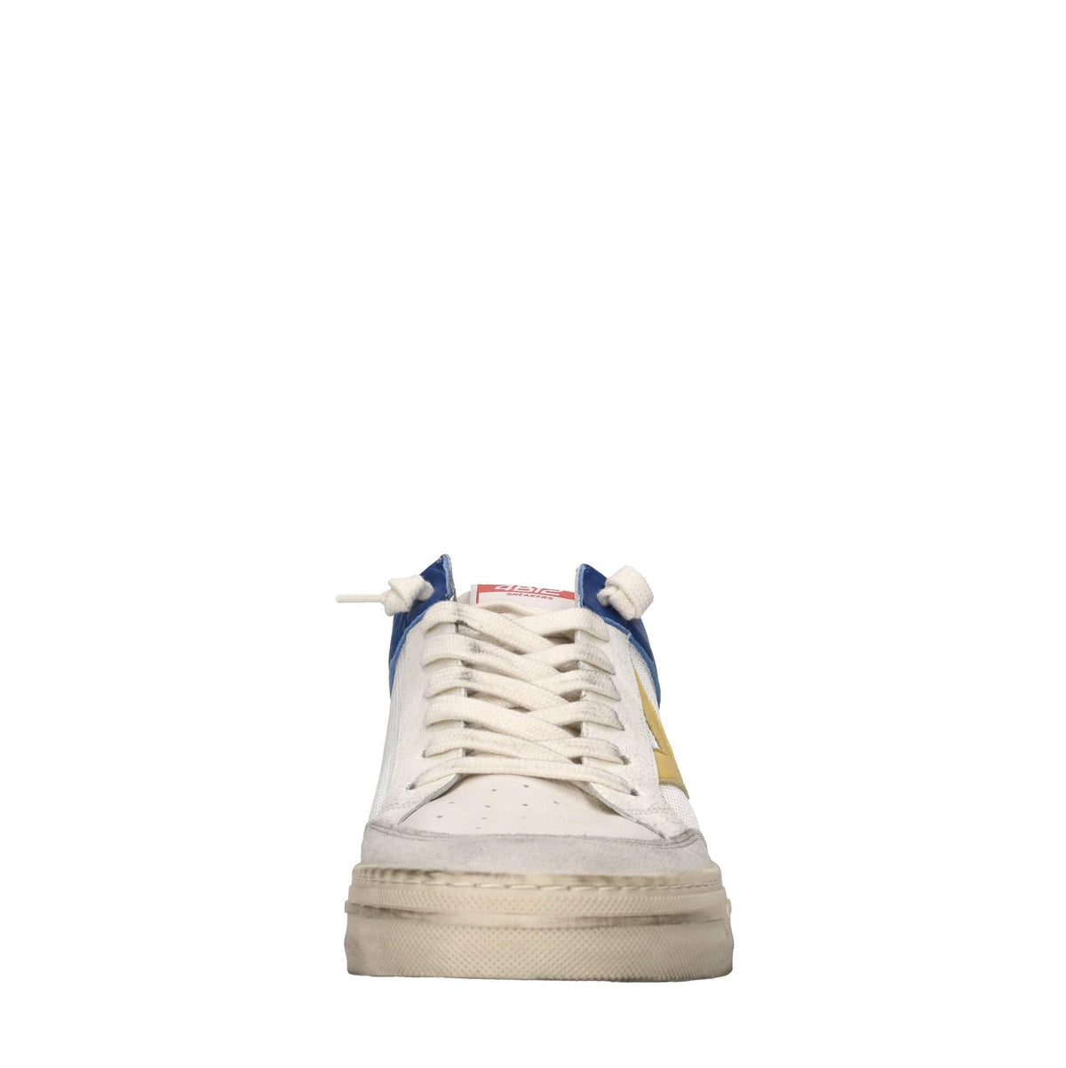 Sneakers in pelle e tessuto 
