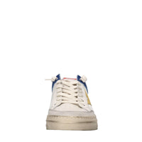 Sneakers in pelle e tessuto 